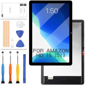 OEM LCD for Amazon Fire HD10 Kids Pro 2023 TG425K Screen Replacement for Amazon Fire HD10 13th Gen 2023 10.1" LCD Display Touch Screen Digitizer Assembly Repair Kit with Tools(Black)