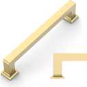 Amerdeco 10 Pack Brushed Gold Cabinet Pulls 5 Inch(128MM) Hole Centers Kitchen Cabinet Handles Cabinet Hardware Kitchen Handles for Cabinets Cupboard Handles Drawer Pulls ZH0019