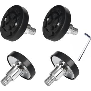 4 x 4pcs 38mm Screw Up Car Lift Feet Pads - Adjustable 4-9cm Height, Steel & Rubber Trays for Vehicle Lifting, Stable Support for Car Lift Bridge Jack