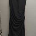 Slimers Women's Evening Party Shapewear Dresses Buit in Bra Layered Formal Spaghetti Strap Slips Dress (Large, Black)