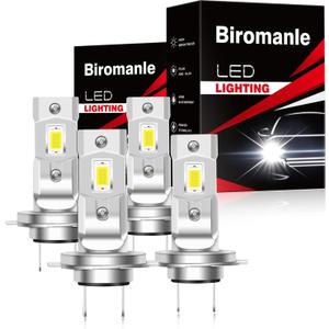 Compatible with 2011 2012 2013 2014 Hyundai Sonata Hi/Lo Beam; 6000k White Light,H7 high beam and H7 Low Beam,Turn Signal Bulbs(Pack of 4)