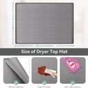 Garolue Washer and Dryer Top Protector Mat,23.6 x 19.7" Silicone Rubber Mat for Laudry Machine & Dryer,Non Slip Heavy Duty Waterproof Washable Top Cover Pad for Home Kitchen Laundry Room, 2pcs