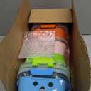 CZUMJJ Divided Glass Storage Containers with Silicone Sleeve for Lunch, Glass Meal Prep Containers 2 Compartment with Lids (5 Pack, 34oz), LeakProof Portion Control Food Containers, Dishwasher Safe