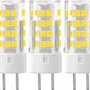 3-Pack GY6.35 LED Bulbs AC110V-130V GY6.35 Bi-pin Base T4 JCD Type 3.5W(35W Halogen Bulb Equivalent)350LM,for Desk Lamp,kitchen counters,Chandelier Light Landscape Lighting(Daylight White 6000K)