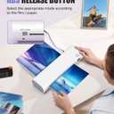 9 Inch Portable Laminator Machine with Anti-Jam Tech, All-in-One A4 Thermal Laminator w/Trimmer & Corner Rounder for Home, Office, School, Business, 40 Sheets Included, White