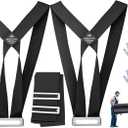 Moving Straps(5" of Width), Lifting Straps for 2 Movers, Shoulder Moving Straps Perfect for Equipment, Appliances, Heavy Objects up to 800lbs, Safely and Easily Like a Pro, Black (13)