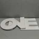 3PCS Larger Charcuterie Letter 12 ONE fillable Tray, Baby Serving Trays for Food, Wood Letter Chocolate Candy Tray for Baby Shower Party Favors (ONE- White)