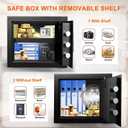 1.3 Cuft Small Fireproof Safe for Home, Personal Security Fire Safe Box with Digital Keypad, Spare Key and Removable Shelf, Home Safes Water and Fireproof for Money, Jewelry, Gifts for Mother's Day