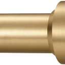 Curtain Rods, Non-Adjustable Drapery rod for Window, 1IN Diam 72INCH/6 Foot Fixed Length Rod with Aluminum End Caps and Brackets, Warm Gold