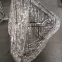 HuggieGems 2 Tier Floor Standing Corner Shower Caddy Organizer Shelf with Hooks, Bathroom Shelves Stand Rack, Black