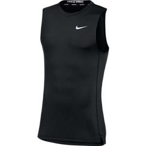 Nike Mens Pro Sleeveless Fitted Training Tee (Black, L)