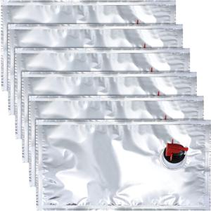 Zonon 6 Pieces Alcohol Pouches Wine Purse Refill Bags Refill Bladders Reusable Refillable Wine Replacement Liquor Drink Storage Pouch for Adults Alcohol for Cools, Purse, Holders, Carriers(1.5 L)