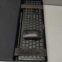 Wireless Keyboard and Mouse Combo, Silent Full-Size Computer Keyboard with Calculator Button, 2400 DPI Mice, Quiet Click, Slim Cordless USB Set for Laptop PC Windows Mac - Black