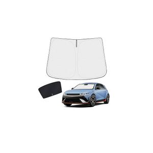 KUST Windshield Sun Shade Custom Fit for Hyundai Ioniq 5 2022 2023 2024 2025 2026 Accessories Sun Shade Front Windshield Sun Visors Foldable Thicker 5-Layer Block UV Rays