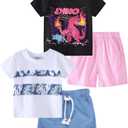 Toddler Boy Summer Clothes Outfits Kids Cotton Short Sets 2-7 Years | 2 Packs Playwear