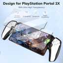 4 in 1 Accessoris Set Compatible with Playstation Portal, EVA Hard Carrying Case for PS5 Portal, Silicone Protective Cover,2 Pcs Screen Protector,10 Thumb Grip Caps,Ps Portal Accessories Black