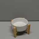 Petygooing White Raised/Elevated 15Slanted Ceramic Dog Bowl for Small Breeds,Tilted Anti Slip Pet Feeding Bowl,Food Water Dish with Stand for Cats and Small Dogs Puppy 13.5 OZ (5.1In / 1.7 Cups)