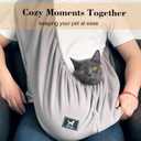 Polar Fleece Cat Sling Carrier  Fixed Elastic Strap for Snuggling, Ultra-Soft Hands-Free Pet Cuddle Bag for Indoor Use, Fits Pets 3-13 lbs (Dark Gray, Medium)