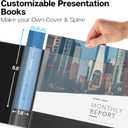 Dunwell 8.5x11 Portfolio Binder (Horizontal), Plastic Presentation Book, 24 Pockets Displays 48 Pages of Letter Size Documents, Certificates, Keepsakes, Art Portfolio Folder, Acid-Free Poly
