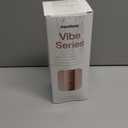 Aquasonic Vibe Series Ultra-Whitening Toothbrush  ADA Accepted Electric Toothbrush - 8 Brush Heads & Travel Case  40,000 VPM Motor & Wireless Charging - 4 Modes w Smart Timer  Satin Rose Gold