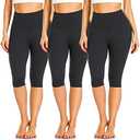 FULLSOFT 3 Pack Leggings for Women High Waisted Soft Black Yoga Pants for Workout Athletic Running Reg & Plus Size, S-M