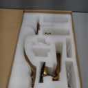 1 Pack Gold Front Door Handle and Deadbolt Set Reversible Brushed Brass Lever Entry Lock Handleset with Key Single Cylinder