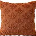 3 x Artscope Maple Leaf Fall Pillow Covers 18 x 18 Set of 2 Decorative Autumn Harvest Holiday Throw Pillow Cases Soft Plush Faux Fur Couch Cushion Case for Farmhouse Sofa Bed Room Home Decor-Rust