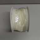 HUIHUANG Sheer Wired Ribbon 2.5 inch White Pearl Edges Wire Ribbon for Gift Wrapping, Bows Making, Wreaths Decor, Wedding Bridal Shower Decor- Continuous 10 Yards (Ivory)