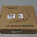 Yoocaa Adjustable Car Headrest Pillow, Road Pal Headrest, U-Shaped Travel Sleeping Pillow for Kids & Adults, Head Neck Support Only Suitable for Car Seat Headrest with Poles, Black