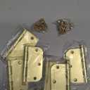 goldenwarm Door Hinges Interior Exterior Door Hinge 3.5 Inch 6-Pack Polished Brass Door Hinges Gold Hinges for Interior Doors - 3-1/2'' x 3-1/2'' with 5/8'' Radius Corners