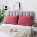 H HOUSEHOLD Super Soft Smooth King Size Pillowcases - Breathable Jersey Knit Fabric, King Size, Cool Touch for Better Sleep (Red, King Size 20" x 36")