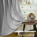 YoungsTex Light Grey Velvet Blackout Curtains 84 Inch Length 2 Panels for Bedroom, Thermal Insulated Drapes with Grommet Room Darkening Privacy for Living Room, 52 X 84 Inch