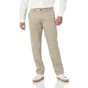 Amazon Essentials Mens Straight-Fit Wrinkle-Resistant Flat-Front Chino Pant (32W x 28L, Khaki Beige)