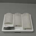 ANGELLOONG Glass Electric Candles Battery Operated, Flickering Flameless Candles with Remote, Fake LED Pillar Timer Candles for Home Decor, Sandblast White (Sandblast White)