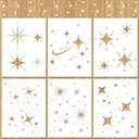 6pcs Twinkle Star Stencils, Reusable Star Templates for Painting Flexible Different Sizes Star Stencil for Painting Drawing Stencils for Walls Painting on Wood Craft Furniture Decoration