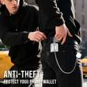 ROCONTRIP Anti-Theft Phone Lanyard Tether & Pants Chain Heavy-Duty Phone Strap With Metal Tether Tab (Light Silver)
