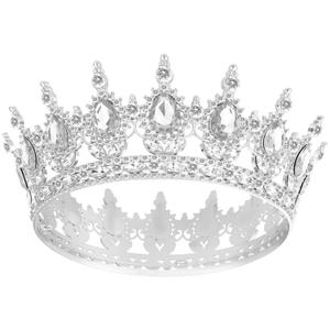 Crown for Women, Queen Crown Tiara for Princess Party (Silver)