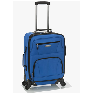 Rockland Pasadena Softside Spinner Wheel Luggage, Blue, Carry-On 20-Inch