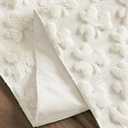Artoid Mode White Soft Plush Faux Fur Jacquard Lucky Clover St. Patrick's Day Table Runner, Seasonal Spring Kitchen Dining Table Decoration for Home Party Decor 13x108 Inch