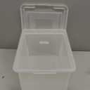 IRIS USA File Box, Plastic File Boxes With Lids, Document Organizer for Letter/Legal File, Document Box, Storage Bin For Hanging Files, Secure Latching Lid Stackable BPA-Free, Clear 35 Qt. 1 Pack