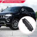 Dashboard Cover Dash Cover Mat Carpet for Jeep Grand Cherokee 2011-2021 Black Red Faux Leather 1Pc Anti-Slip Car Interior