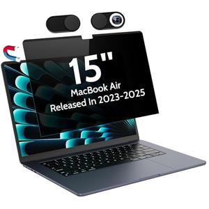 Peslv Magnetic Privacy Screen for MacBook Air 15 Inch (2023-2025, M2 M3 M4) - A2941 A3114 A3241, 15inch Removable Matte Anti Blue Light Glare Filter for Mac Air 15.3" Laptop Computer