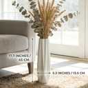 Ceramic Tall Floor Vase, White 17.7" Large Flower Vase Decorative Vases for Pampas Grass Living Room Modern Home Decor Office Bedroom Kitchen Wedding House Dcor, Gift for Wedding Housewarming