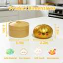 2 Pcs 2.2" Mini Glitter Dumpling Squishy, Dumpling Squishy Mystery Box, Colorful Dumplings Stress Balls Fidget Sensory Toys, Stress Relief Squeeze Fidget Toy for Kids Adults