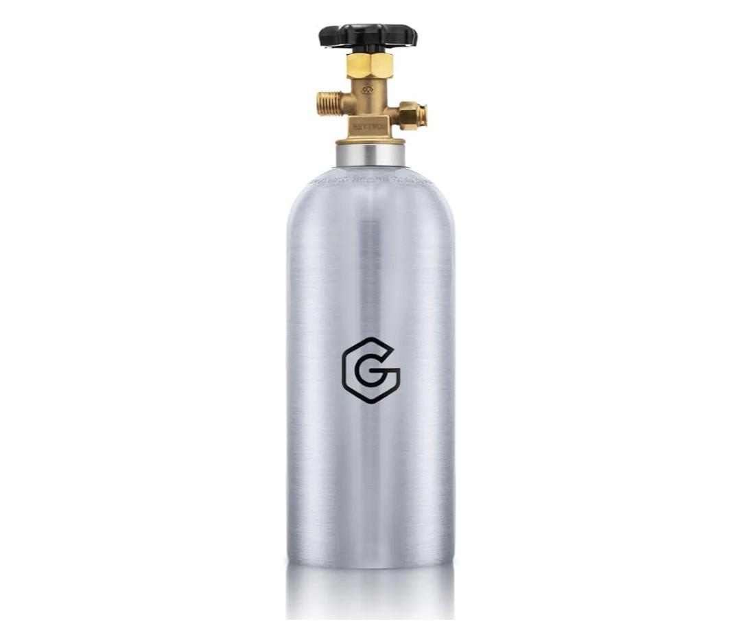 5lb Aluminum New CO2 Tank, DOT Approved Gas Cylinder with CGA 320 Valve for Kegerators and Draft Beer Dispensing