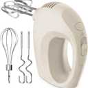 Handmixer Electric Handheld - 7 Speed Portable Kitchen Mixer Electric with 5 Stainless Steel Accessories Whisk, Food Beater for Whipping Mixing Cookies Cakes Home (CX6613-BE)