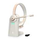 Wireless Headset with Mic for Work, Bluetooth Headset with Microphone, AI Noise Canceling Mic & USB Dongle, Wireless Headphones with Mic Mute & Charging Base for Office/Call Center/Laptop/Zoom