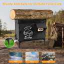 Cat House Outdoor, Indestructible Elevated Feral Cat Shelter Weatherproof with Escape Door,Outside Waterproof Insulated Strayed Cat House for Winter (Black, Large) 15.7"D x 25.6"W x 24"H
