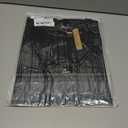 Womens Short Sleeve T Shirts Pleated Dressy Casual Crewneck Loose Fit Tee Trendy Summer Tops Blouses 2025 (Black)