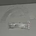 YestBuy Acrylic Risers Display Stand For Pop Figures, 3 Tier Cupcake Stand, Perfume Stand Organizer,2 Pack Half Moon Dessert Stand for Food, Acrylic Display Stand for Collections. (Clear)